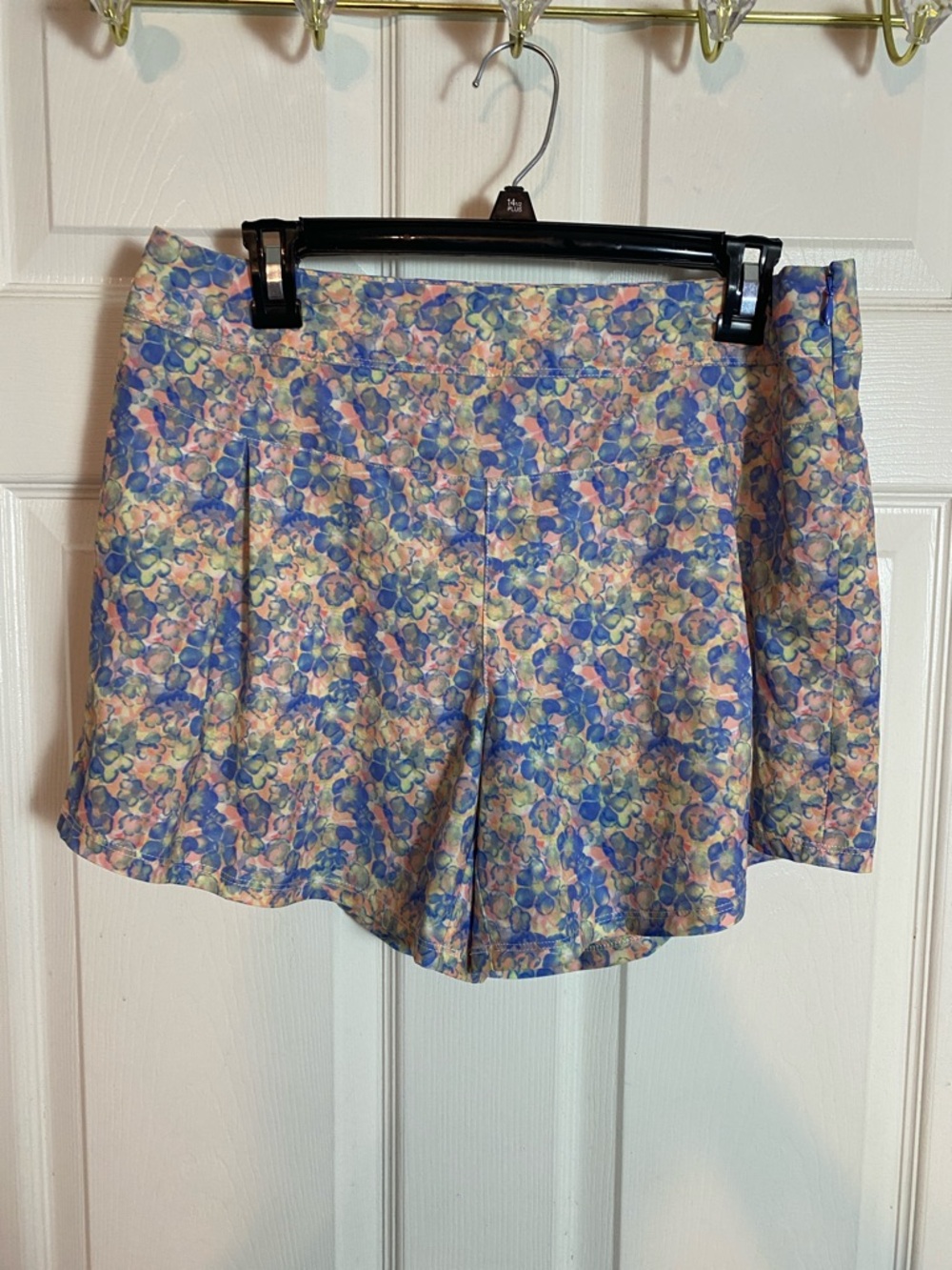 adidas Pastel Floral High-Rise Shorts - Blue & Pink